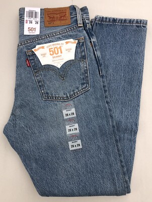 501 Levi's 25020034 Women's Denium Blue High Waist Skinny Jeans