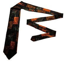 Ermenegildo Zegna Tie Men's Floral 100 Silk Necktie Handmade In Italy