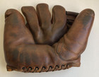 Button & 3 WEB 1940s Baseball Mitt Split Finger Glove Genuine Cowhide Right Hand — photo 2