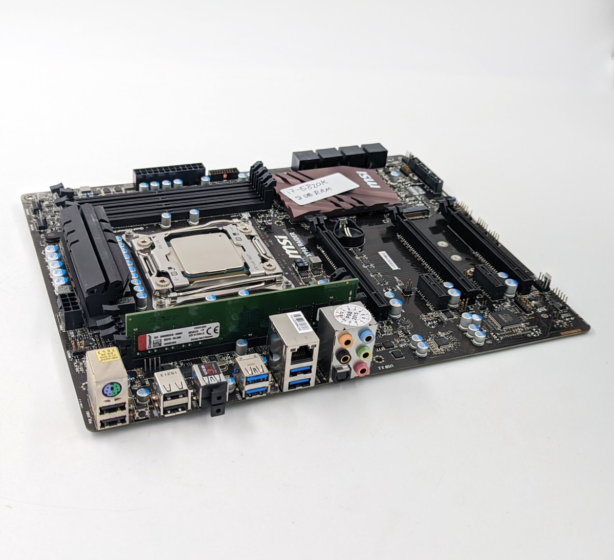 MSI X99A Raider Core i7-5820K CPU 8GB RAM Motherboard + I/O Shield