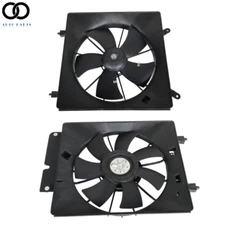 Pair Radiator & AC Condenser Cooling Fan Assembly For 2002-2006 Honda CR-V CRV