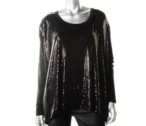 black sequin tunic top
