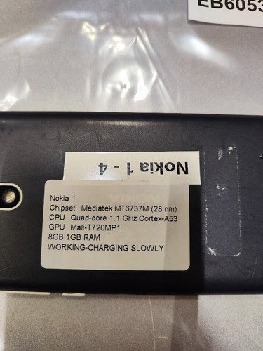 Used Nokia 1 8GB 1GB RAM - Working Slow Charging Without Original Package - Afbeelding 11 van 11