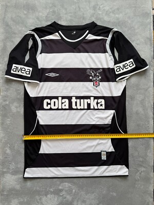 Vintage Besiktas JK Umbro Shirt XL Cola Turka Sponsor BJK Turkey