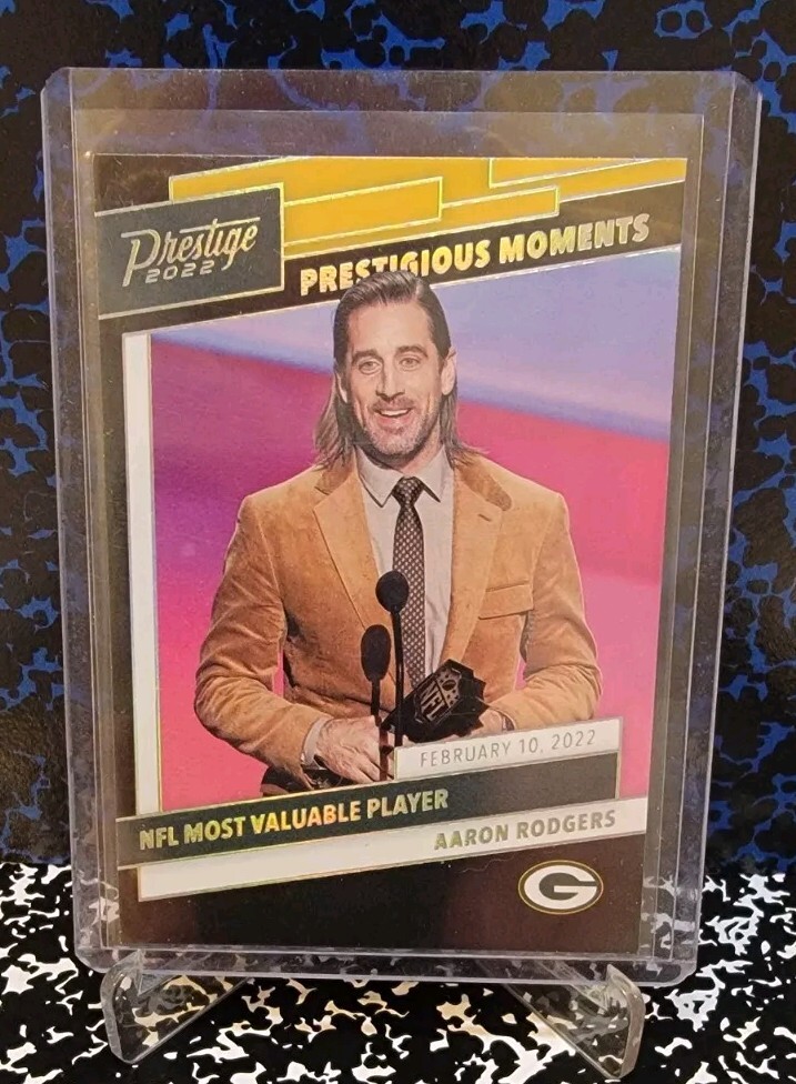 2022 Panini Prestige Prestigious Moments SSP Aaron Rodgers PM-4 Packers