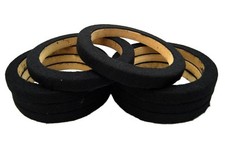 Pipeman's 8" MDF Speaker Mounting Spacer Rings Black Carpet Car Audio 4 Pairs