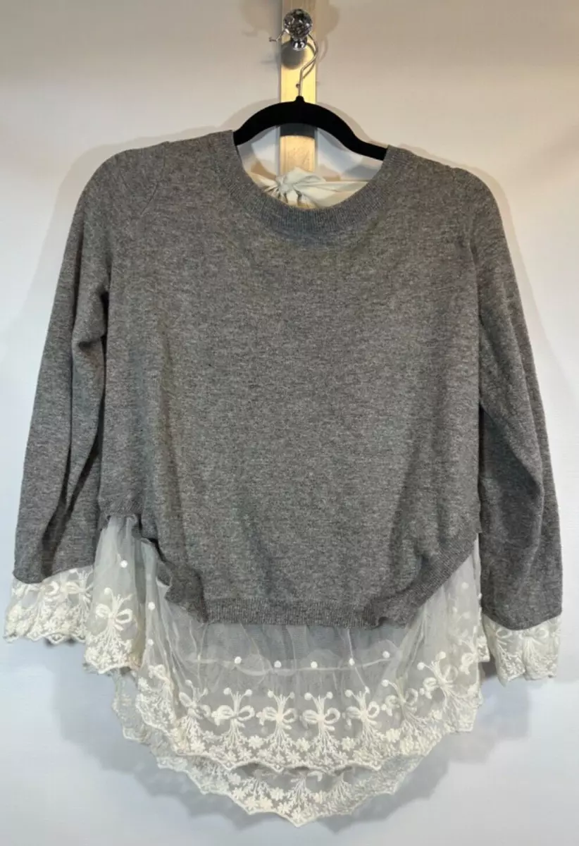 Lace clearance bottom sweater