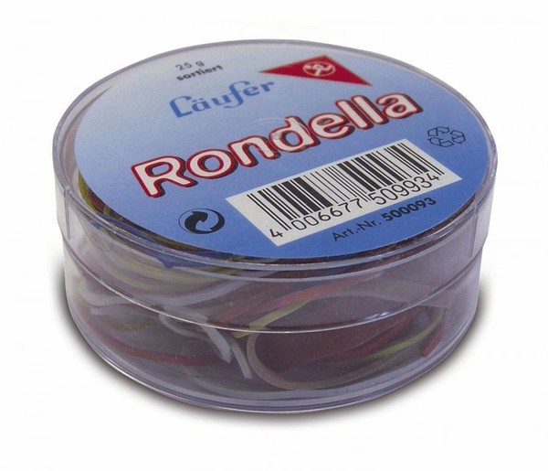 Läufer Rondella Gummiringe In Der Dose - 25 G, 50 Mm, Rot-image
