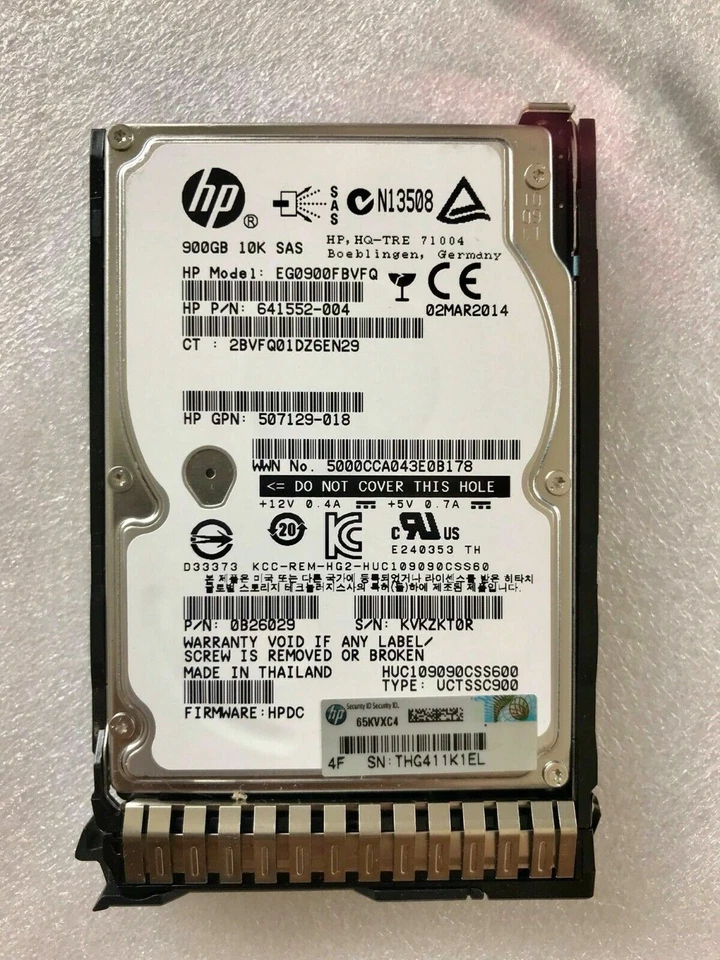 HP 900GB 10K RPM 2.5" 652589-B21 653971-001 SAS Hard Drive HDD G8/G9 - Image 4 of 4