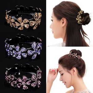 Women Hair Clip Crystal Claw Ponytail Bun Holder Hair Comb