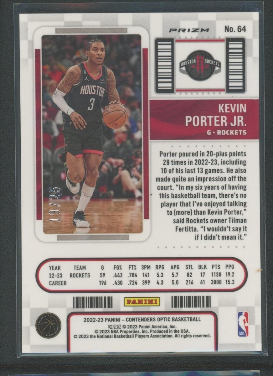 PANINI NBAカード CONTENDERS OPTIC PRIZM KEVIN PORTER JR. CLEVELAND CAVALIERS 135/149 #127 送料無料 中古 IT1 2022-23 Kevin Porter Jr 19/25 Panini Contenders Optic Green