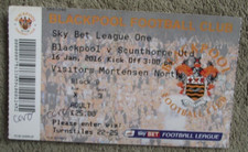2015-16 Blackpool v Scunthorpe United - League One - Ticket Stub