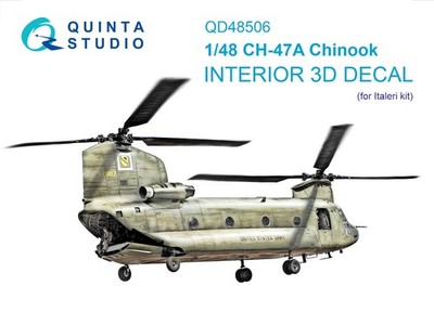 1:48 Boeing CH-47A Chinook Interior 3D Color Decal - Quinta QD48506 (Italeri)