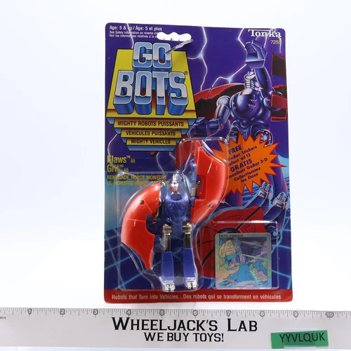 Klaws 60 Mighty Robots Puissants 1985 Tonka Gobots Vintage UNPUNCHED MOSC