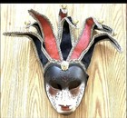 Venetian Jester Joker Masquerade Carnivale Full Face Mask Approx 19” Mardi Gras