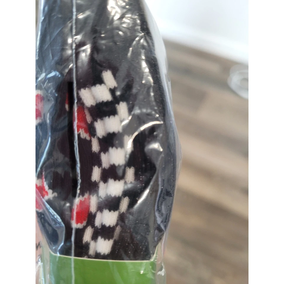 Женские короткие носки Kate Spade New York 3 пары черные с красным сердцем шахматная доска #HH - Изображение 4 из 4