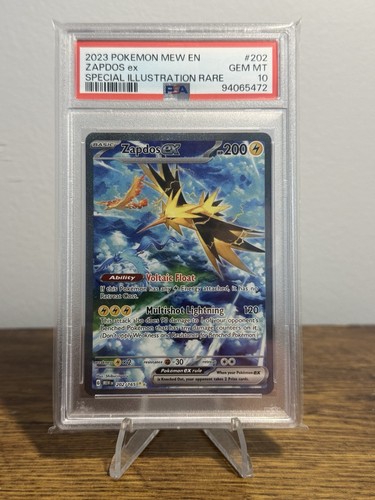 Zapdos EX Scarlet & Violet 151 202/165 Pokemon SIR Full Art EN 2023 PSA 10