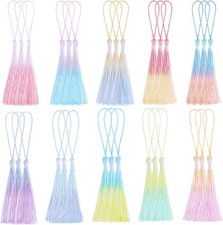 30PCS Mini Tassels for Crafts Bookmark Tassels for Crafts 10 Colors Silky Soft T