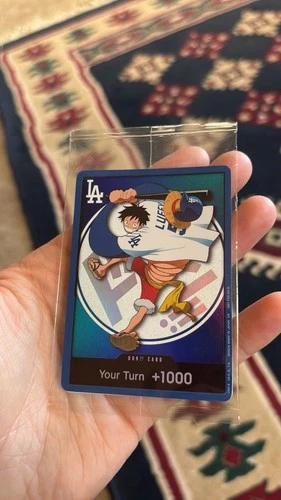 One Piece Night Los Angeles Dodgers Monkey D. Luffy Promo Card Game Sealed