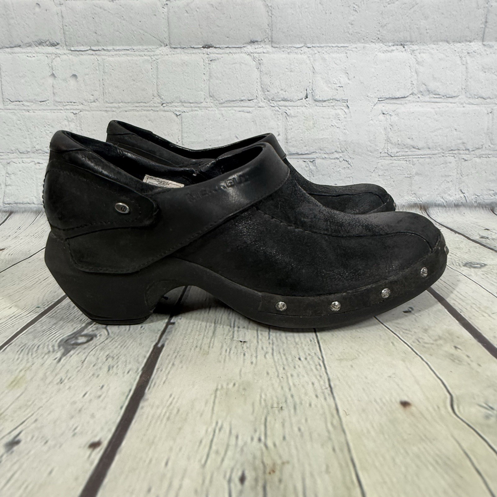 Zoccoli Merrell Luxe avvolgenti 7 pelle borchie comodi bohemien Gorpcore cabina casual