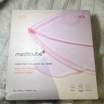 medicube PDRN Pink Collagen Gel Mask 4EA Sodium DNA Niacinamide 0.98 oz