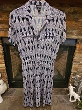 Womens Dress Sz 8 Navy/White Knee Length NWOT #0255