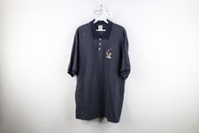 Vintage 90s Warner Bros Mens XL Tazmanian Devil Taz Herringbone Golf Polo Shirt