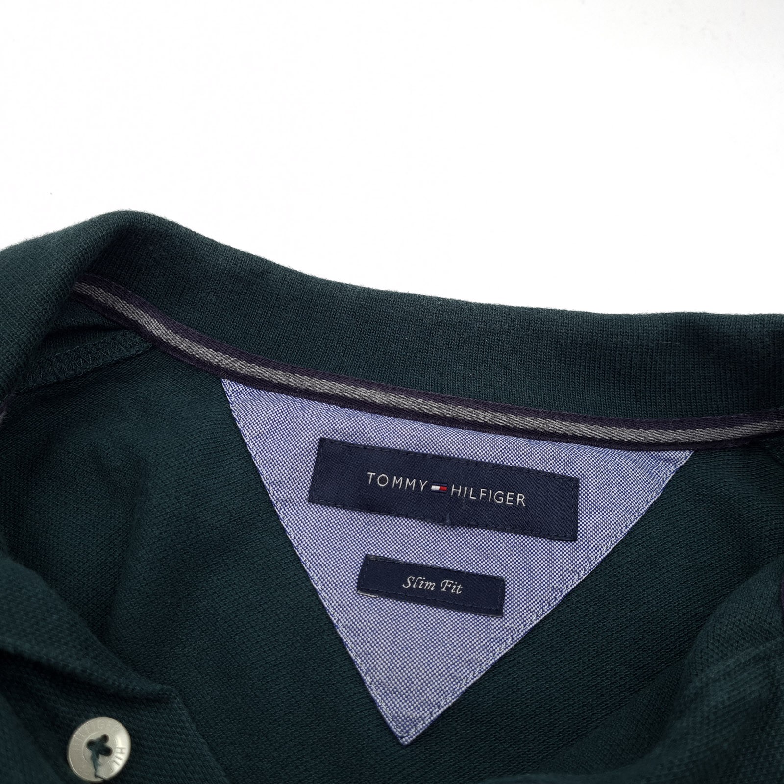 Tommy Hilfiger Mens Pullover Sweater Green Cotton Slim Fit Classic Bk6 Size S thumbnail 4