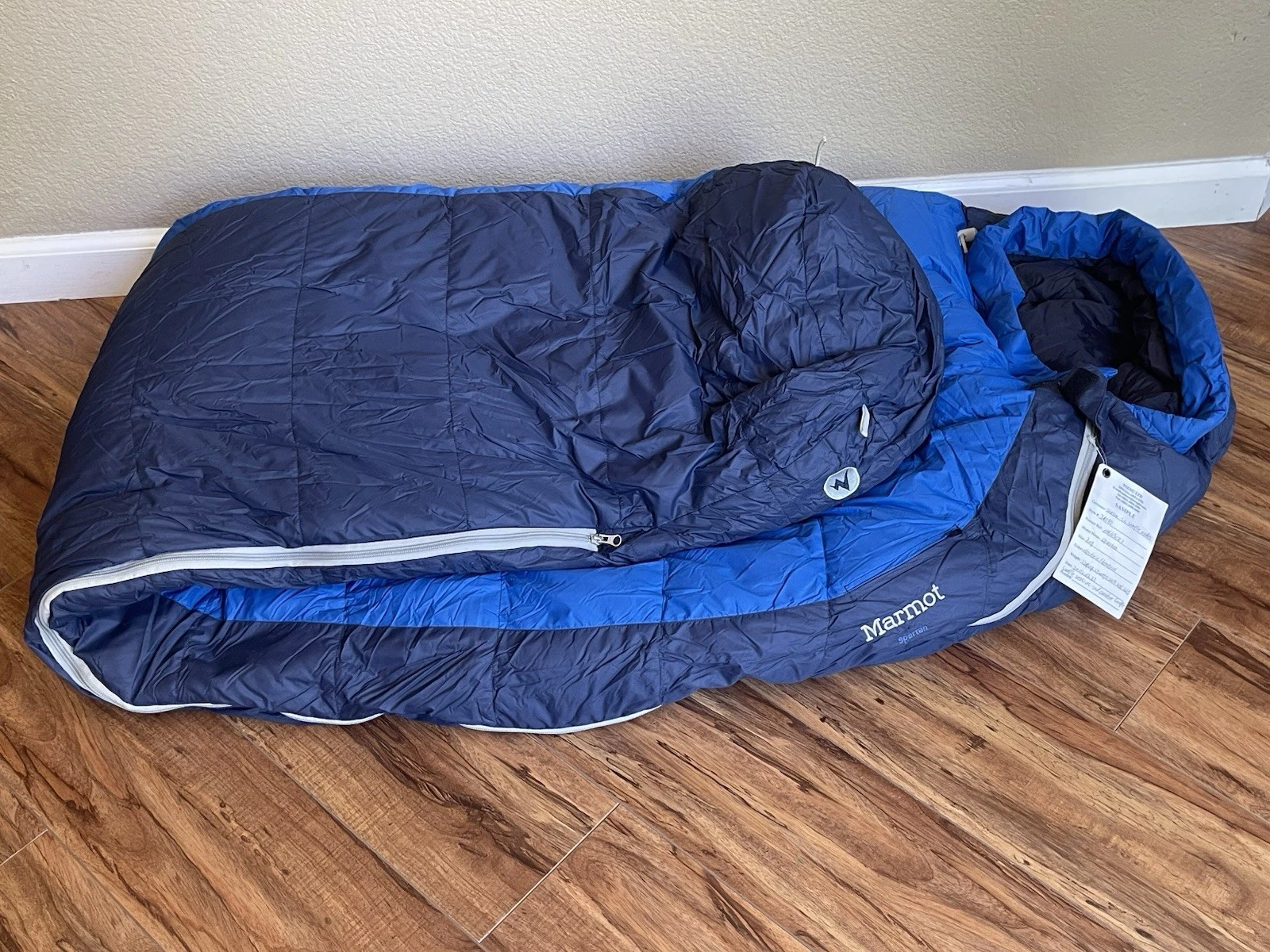 Marmot Spartan S12 Sample Down Mummy Sleeping Bag Electric Tempest Blue Reg