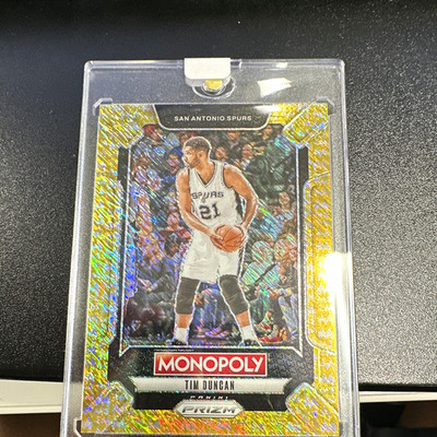 Panini 2024-25 Prizm Monopoly Legends Tim Duncan Spurs #LEG5 Gold Shimmer /500