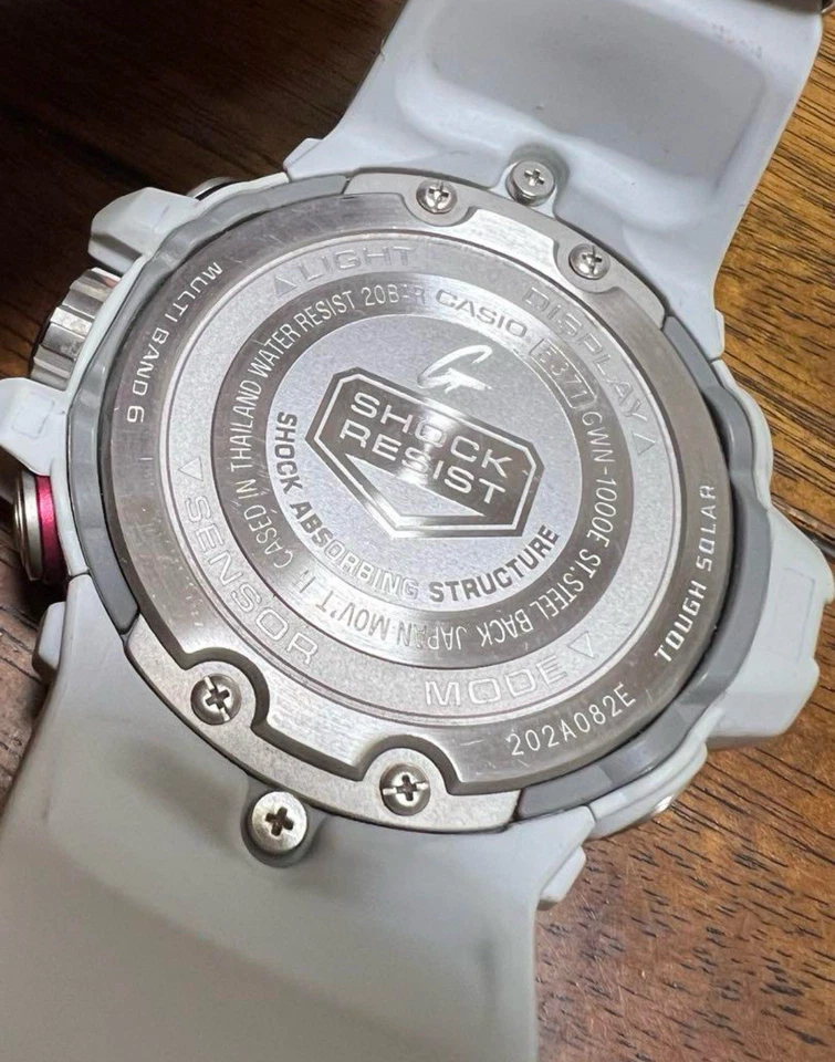 CASIO G-SHOCK GULFMASTER GWN-1000E-Electric Wave Solar, White Watch, From Japan - Image 3 of 4