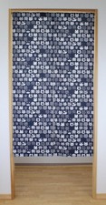 Noren  Türvorhang Made in Japan 85x150 cm "Katzengesicht"  Baumwollmischung