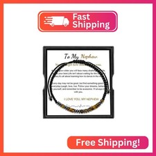 VDKIDKT Morse Code Bracelet- Christmas Gifts for Nephew, I Love You Morse Code B