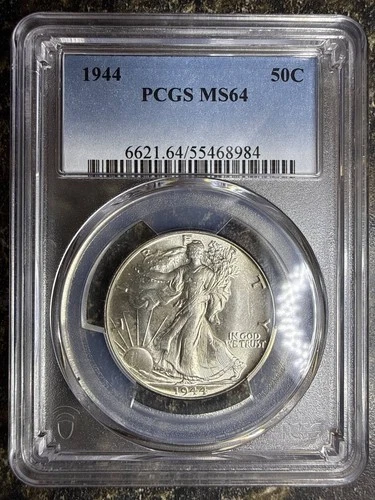 1944 P Half Dollars Liberty Walking PCGS MS-64