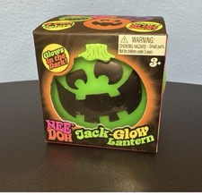 NEE DOH Jack-Glow Lantern New Orange "Glow In The Dark" Halloween Pumpkin