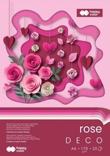 5902979040245 Blok Hobby Deco Rose A4 170g. 20ark. 5 kolor&oacute;w Happy Color Happy C