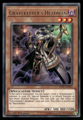 Gravekeeper's Headman Rare Soul Fusion SOFU-EN012 NM