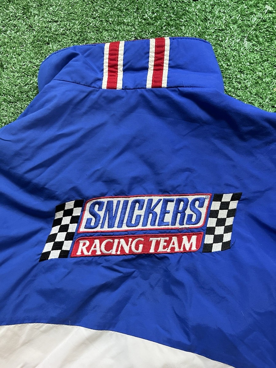 Vintage Snickers Racing Team NASCAR Jacket Blue Red White Size L