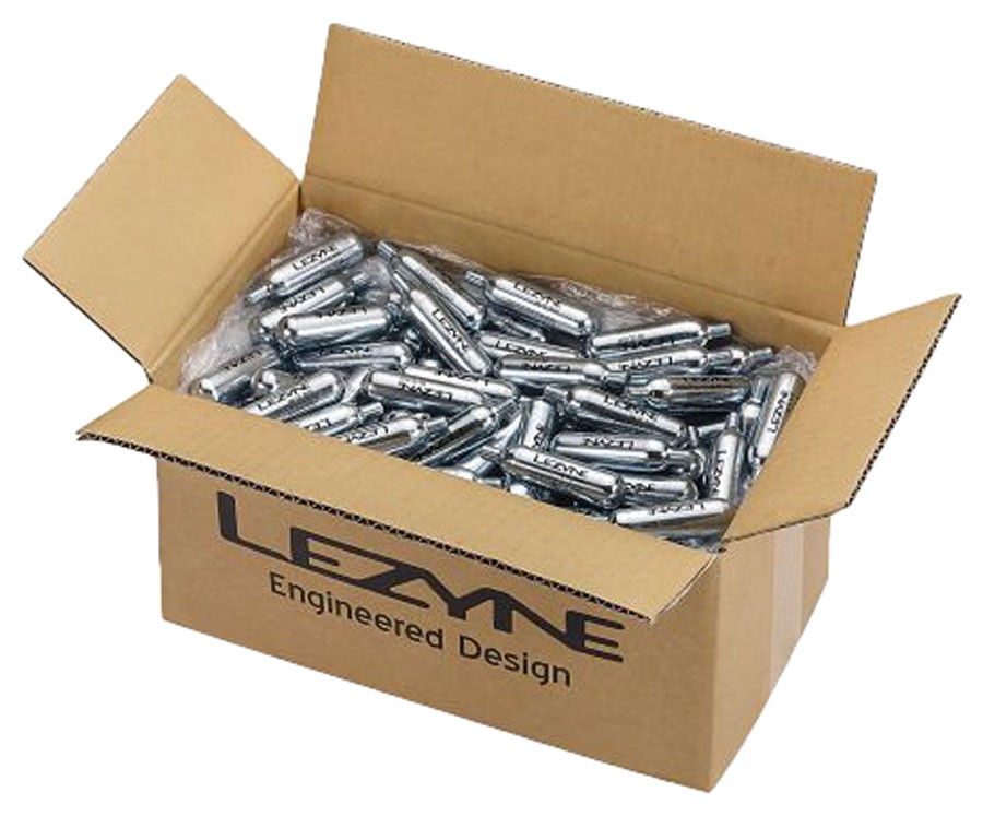 Lezyne 25g CO2 Cartridges Bulk Box of 180 - High-Volume MTB - Road Tire 173590₽