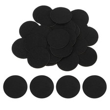 60Pcs Round Felt Circles, 45mm 1-3/4" Non-Woven Felt Fabric Sticker, Black