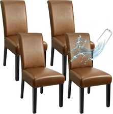 Leather Dining Chairs Covers Set of 4 Stretch Waterproof Kitchen Chair Covers