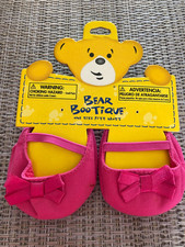 Brand New Build A Bear Bootique Pink Fuchsia Mary Jane Shoes Bow