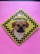 Auto Attitudes   PUGGLE TAXI   Dog Sign  car/truck 