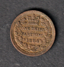 Great Britain Malta 1884 1/3 farthing coin low mintage coin circulated