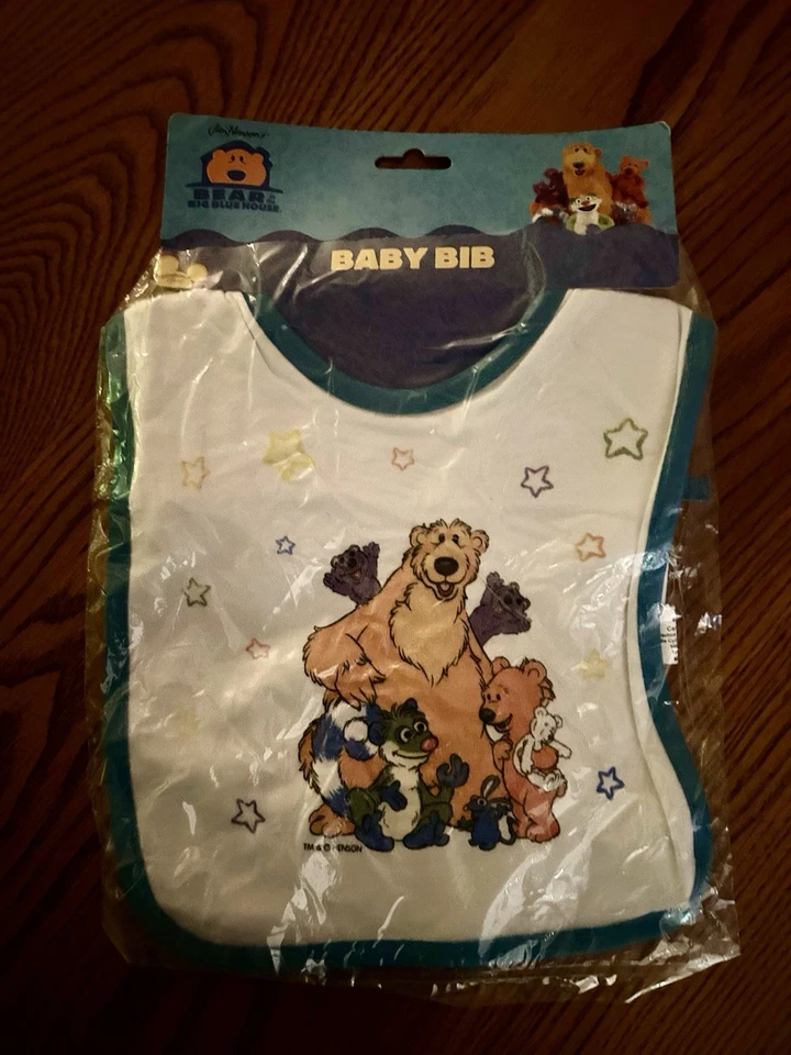 Disney Bär im großen blauen Haus Baby Lätzchen Neu  - Bild 1 von 1