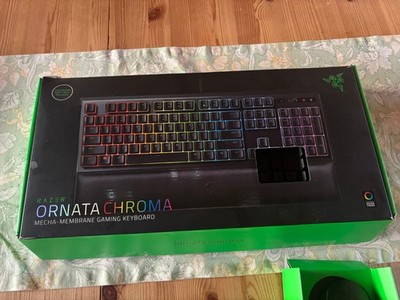 Razer Ornata QWERTZ Gaming Tastatur mit Razer Gamin Maus Mamba