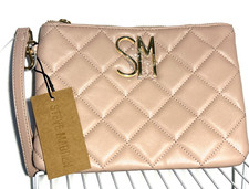 Steve Madden Blush Clutch BAG PURSE New Tags CHEVRON QUILTED Free Shoulder Chain