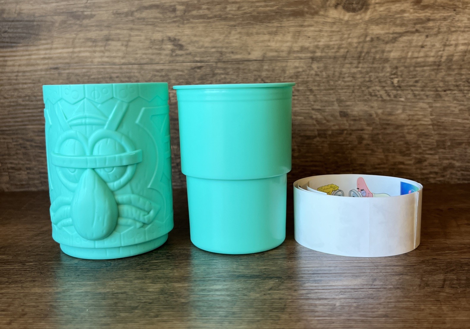 Spongebob Squidward Tiki Cup With Stickers Burger King 2023