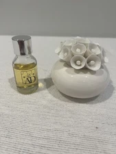 Porcelain  Flower Fragrance Diffuser White with Jasmine Essential Oil
