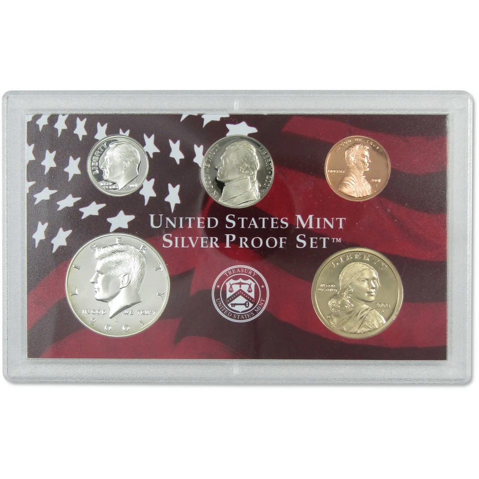 2001 Silver Proof Set U.S. Mint Original Government Packaging OGP COA - Image 2 of 4